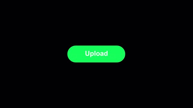 Upload button icon Animation with transparent background, animated arrow, upload button icon, direction arrow icon for files upload in 4k.
