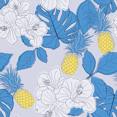 Vintage pineapple seamless for your business © Penguin Baby