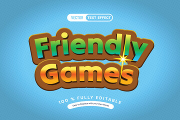 Friendly Games Vector Text Effect