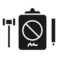 Petition Document Signature Icon Set