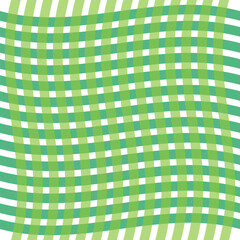 Geometric pattern composed of green and white diagonal stripes forming a grid-like design