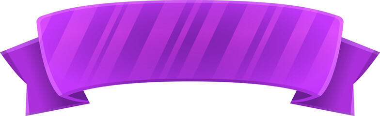 Purple Ribbon Banner Illustration for Text and Promotion
