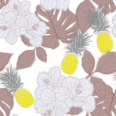 Vintage pineapple seamless for your business © Penguin Baby
