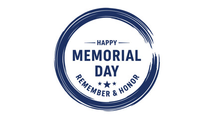 Obraz premium Memorial Day greeting badge