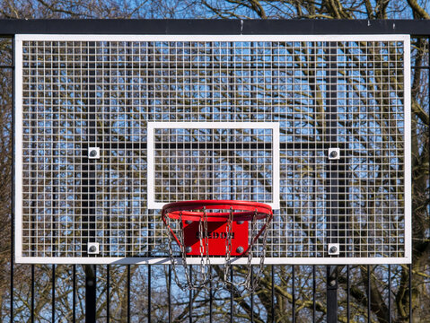 Basketbalveld in Swifterbant, Flevoland province, The Netherlands