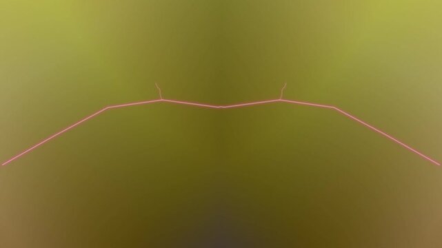 Red Thread on Green Background Transition.