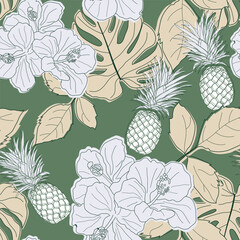 Vintage pineapple seamless for your business © Penguin Baby