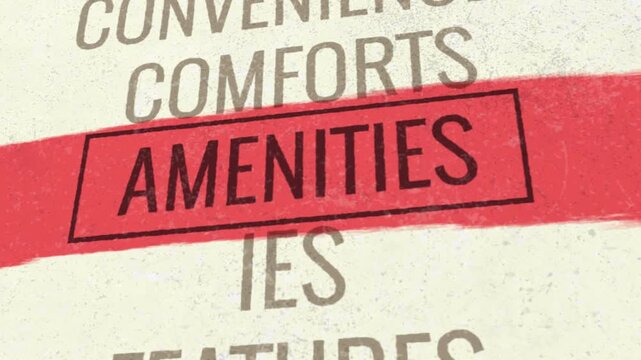 Amenities 3D Scrolling Title Animation