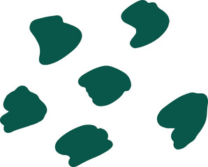 Fluid Teal Organic Shapes Abstract Modern Pattern Background