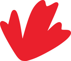 Dynamic Red Abstract Shape Vector Design Element