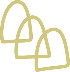 Minimalist Golden Arches Abstract Line Pattern