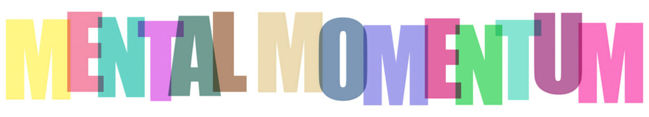 Colorful gradient text mental momentum with rainbow letters colorful text gradient letters