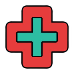 Fototapeta premium red cross symbol