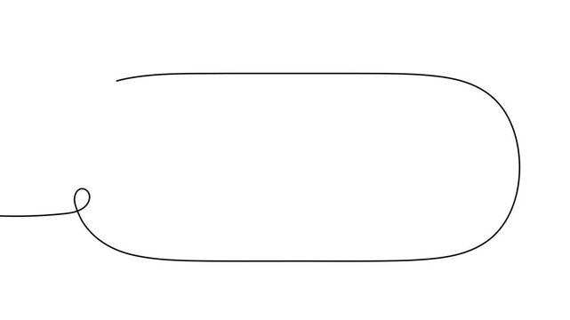 Continuous line frame one pencil border square art black vector doodle. Frame scribble continuous shape blank stroke drawn simple linear box background abstract card line poster logo digital drawing.