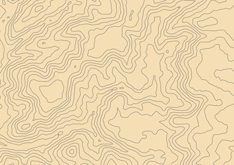 Fototapeta premium Mapa topográfico. Curvas de nivel. Cartografía. Curvas de nivel 