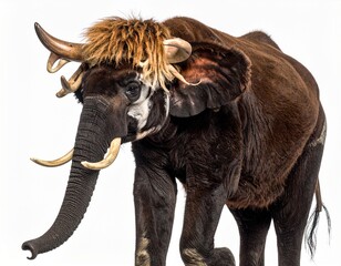 Obraz premium Strange elephant alone in image