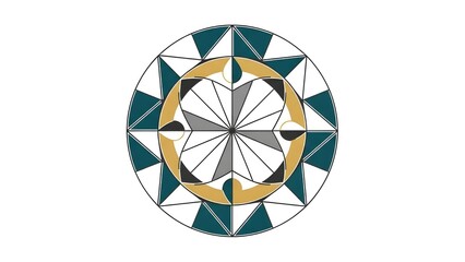 Geometric Mosaic Art Design Element.