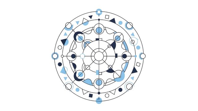 Astrology zodiac wheel chart symbol.