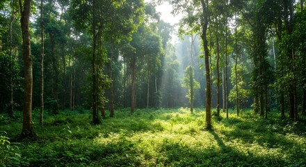 Obraz premium Natural forest environment free from human presence