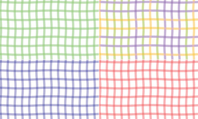 Colorful Plaid Seamless Pattern &ndash; Checkered Fabric Background &ndash; EPS 10 Vector