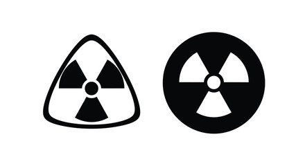 Two black radiation warning symbols presented as a striking silhouette © MDHANZALA