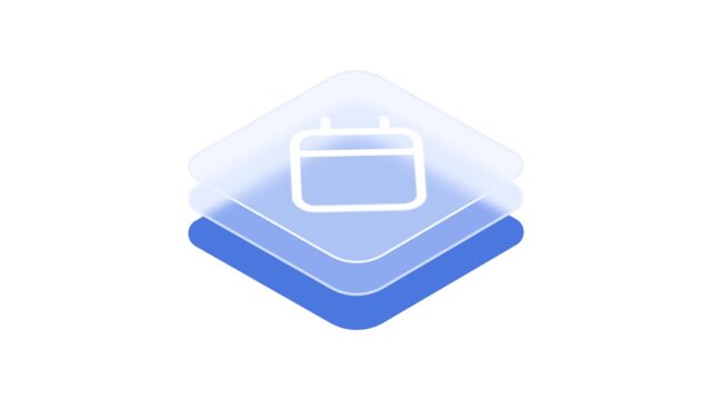 Blue and white gradient icon with envelope and square shape