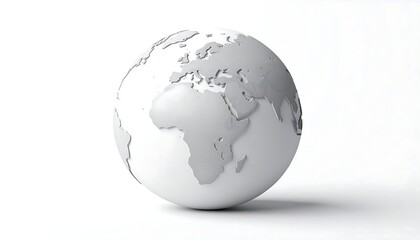 Obraz premium Monochrome World Globe - A Minimalist Earth Representation.