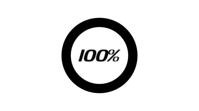 Progress bar loading animation from one to hundred percent on white background for business technology digital interface. 3d render of a happy easter sign on a white background