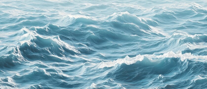 Ocean waves texture illustration aquatic background water movement concept