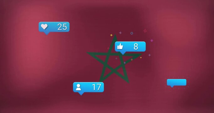 First badge appearing bubbles animating updating counts fading showing reactions around green star