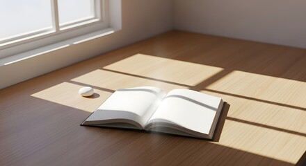 Fototapeta premium Calm workspace expressing thoughtful creativity