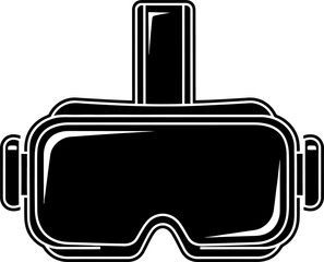 Virtual reality headset device illustration