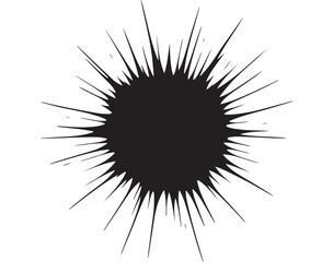 Obraz premium Abstract Black Ink Splash Burst