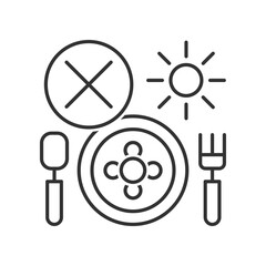 Ramadan Daytime Fasting No Food Icon