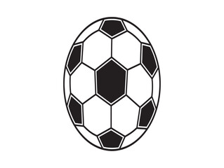 Fototapeta premium A black and white illustration of a soccer ball with a classic pentagonal and hexagonal pattern