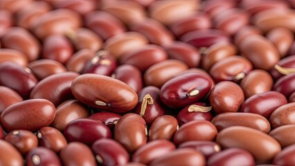 Obraz premium A close-up view of a pile of red kidney beans