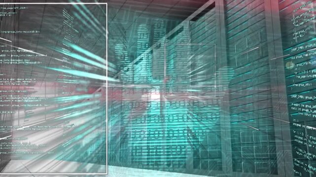 HUD box appearing left initiating pulses, sweeping right, palm print pulsing showing data transfer