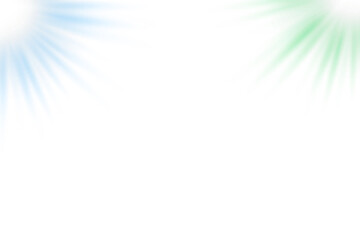 Blue Green Light Rays on Transparent Background Abstract Glow Design