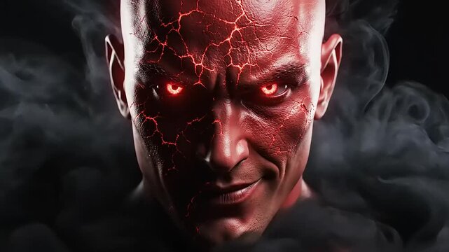 Dark swirling vortex with intense red energy at its core