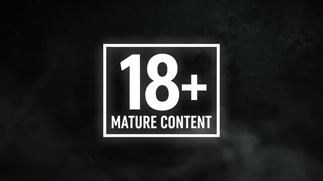 Mature content 18 plus age restriction warning sign