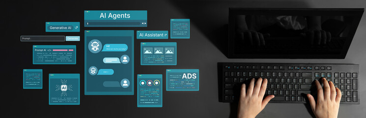 AI agents dashboard unifies generative content, assistant chat and ads. AI manages prompts, tracks performance, and streamlines marketing workflows. Corpus