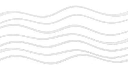 Obraz premium Wavy gray lines on white background abstract pattern simple design element modern texture
