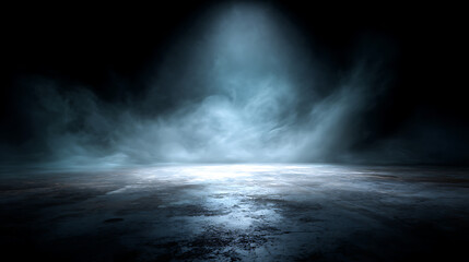 Naklejka premium Atmospheric Smoke and Light on a Textured Floor graphic