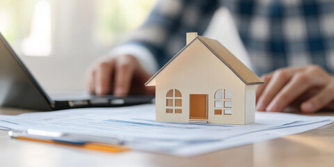 Property Purchase Agreement Signing With Small Home Model