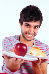 young man food decision