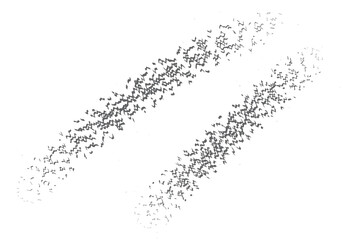 Obraz premium Gray brush strokes forming diagonal lines, artistic texture isolated on transparent background