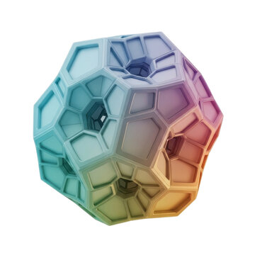 Intricate Geometric Shape with Gradient Colors