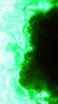 Abstract green marble ink texture with organic fluid waves and dark contrast, vibrant natural pattern background with smoky diffusion