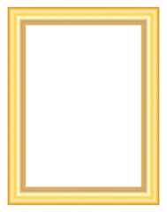 Fototapeta premium Classic golden frame border template, luxury decorative photo presentation vector