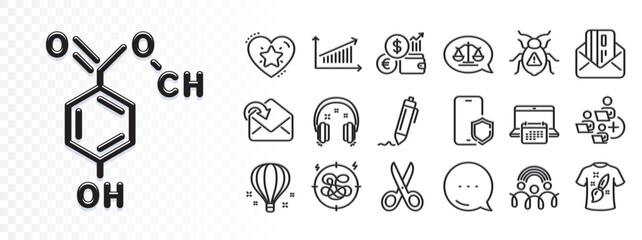Fototapeta premium Credit card, Receive mail and Ranking star line icons for web app. Glare of light effect. Message icon. Pack of Calendar, Justice scales, Cut pictogram icons. Vector